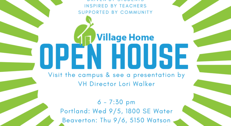 Open House – Sept 5 & 6 Portland/Metro