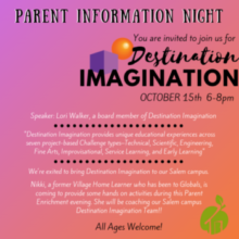 Salem Parent Enrichment Series – October: Destination Imagination